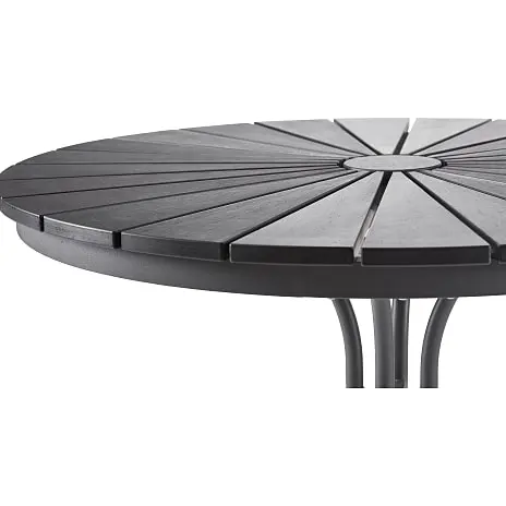 Kerteminde Nonwood Ø80 Havemøbelsæt Med 2 Stole - Sort/Antracit - Billede 3