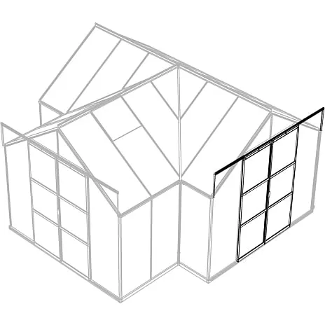 Vitavia Dobbeltdør Kit Excl. Glas - Sirius/Uranus - Sort