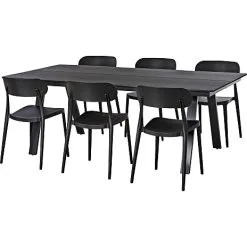 Andre Mærker Riverside Havebord M. Preston Stole - Sort