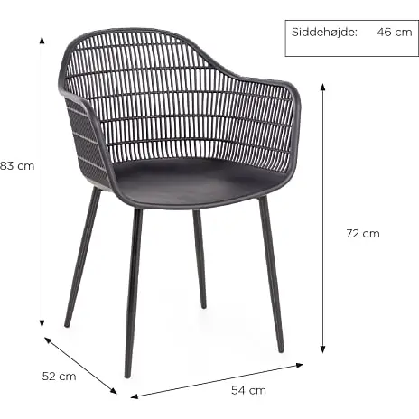 Andre Mærker Riverside Havebordsæt Med 6 Dawson Stole - Grå/sort - Billede 5