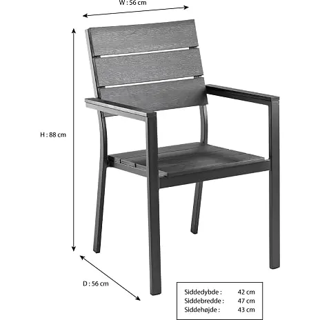 Andre Mærker Carlton Havebord Med 4 Carlton Stole - Sort - Billede 5