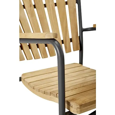 Kerteminde Teak Havestol, Antracit Stel - Billede 2