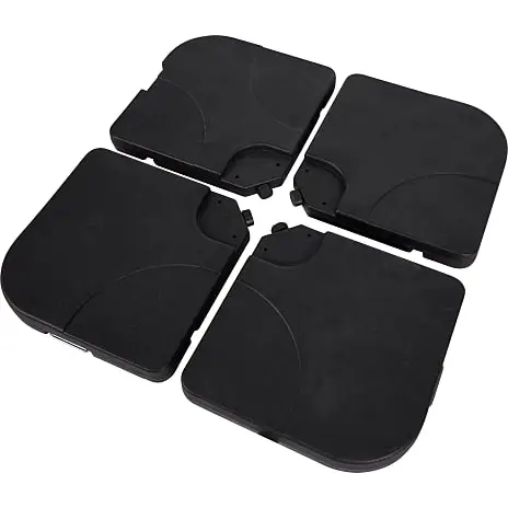 Andre Mærker Pompano Parasol - Sort Inkl. Plastfod Uden Fyld - Billede 3