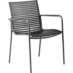 Mood Havestol Med Alu. Armlæn - Sort