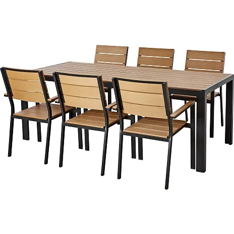 Andre Mærker Carlton Havesæt 205x90 Cm I Teak Med 6 Carlton Stole - Billede 2