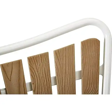 Kerteminde Nonwood 180x90 Havemøbelsæt Med 6 Stole - Teak/Hvid - Billede 7