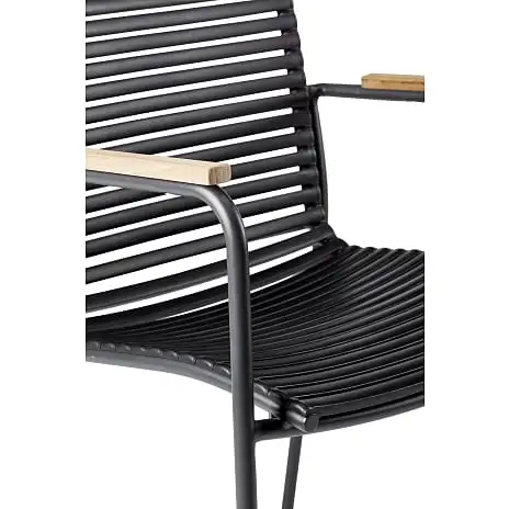 Andre Mærker Kerteminde Teak Ø130 Cm, Antracit Stel Med 6 Mood Teak Stole - Billede 5