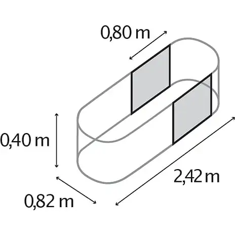 Vitavia Højbed Side 401 - Antracit - Billede 2