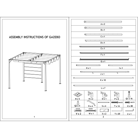 Andre Mærker Bali Pergola - Antracit Ramme Med Sort Cover - Billede 4