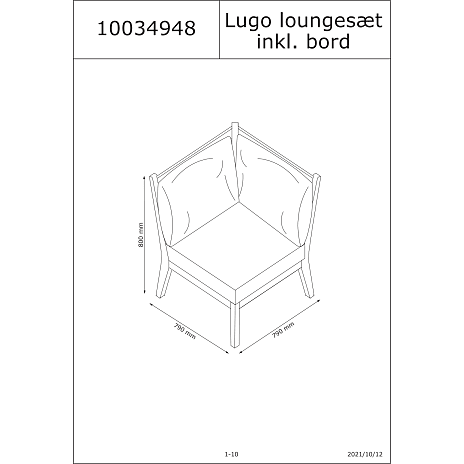 Andre Mærker Lugo Loungesæt Inkl. Bord - Billede 4