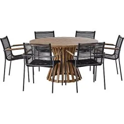 Andre Mærker Ystad Havebord Med 6 Mood Rope Havestole