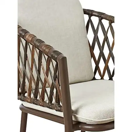 Andre Mærker Kerteminde Teak Bord Ø150, Antracit Stel Med 6 Mijas Stole - Billede 6