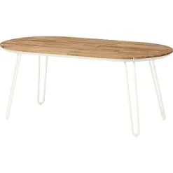 Mood Boston Havebord, Teak Træ/hvidt Stel