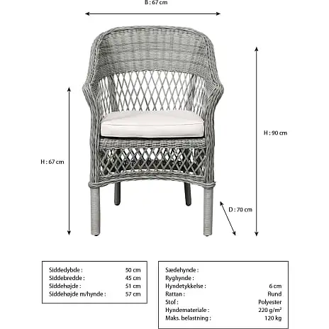 Vila Hven Havestol - Sand - Billede 3