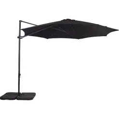 Andre Mærker Pompano Parasol - Sort Inkl. Plastfod Uden Fyld