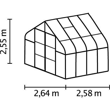Vitavia Diana 6700 Drivhus - Sort - Billede 2