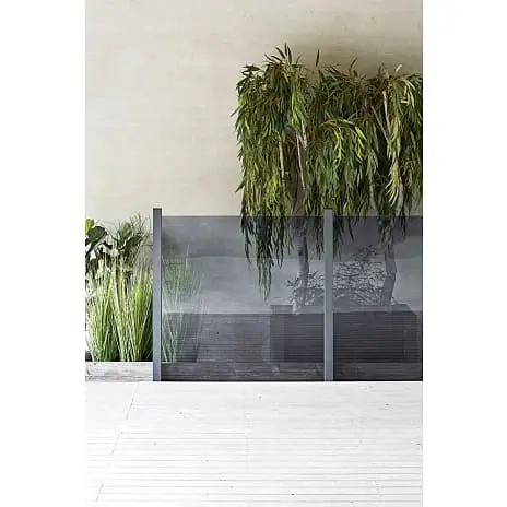 Nordic Glashavehegn Med Aluliste - Røgfarvet - Billede 2