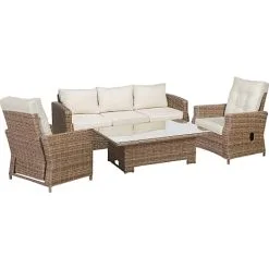 Vila Gotland Loungesæt Med 3 Pers. Sofa Og Hæve/sænkebord