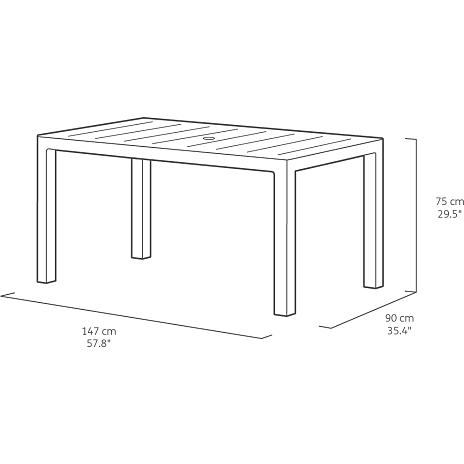 Keter Julie Havebord - Mørkegrå - Billede 5