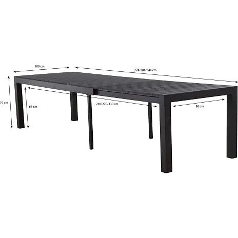 Andre Mærker New Haven Havebord Med 6 York Stole - Sort - Billede 2