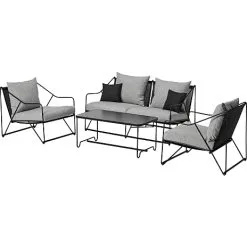 Andre Mærker Avola Loungesæt Med 2-pers Sofa, 2 Stole Og Bord