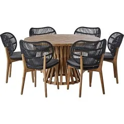 Andre Mærker Ystad Havebord Med 6 Vejle Havestole