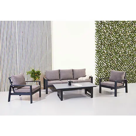 Andre Mærker Palamos Loungebord Med Sort Aluminium Ramme Og Cementbordplade - Billede 7