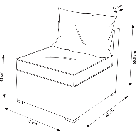 Andre Mærker Napoli Loungesæt Med Chaiselong - Natur - Billede 2