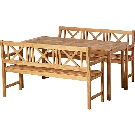 Rosenborg Havemøbelsæt M/2 Bænke - Teak