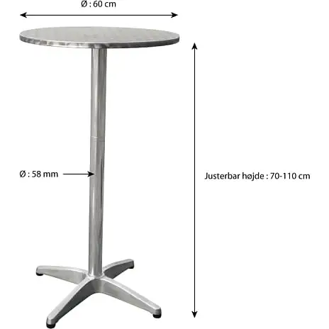 Andre Mærker Augusta Cafébord I Aluminium Ø: 60 Cm - Billede 3