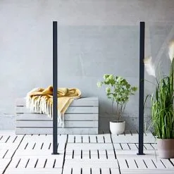 Nordic Glashegn Til Alu Stolper H: 150 X B: 100 Cm Klar Glas