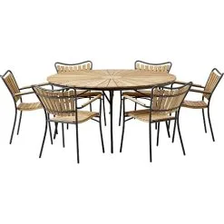 Andre Mærker Kerteminde Ø150 Havemøbelsæt Med 6 Stole - Teak/antracit