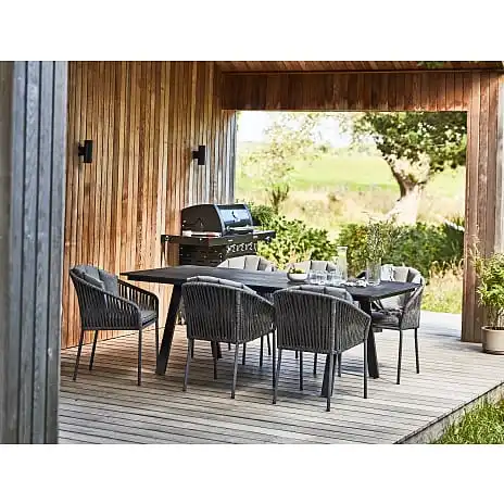 Andre Mærker Riverside Havebordsæt Med 6 Las Palmas Stole - Sort - Billede 8