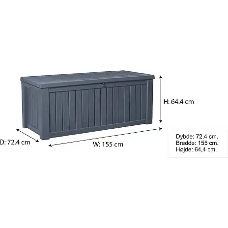 Keter Rockwood Hyndeboks - Antracit - Billede 2