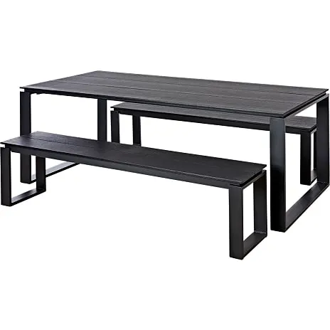 Andre Mærker Melville Bord-bænkesæt I Nonwood 210x100 Cm - Sort