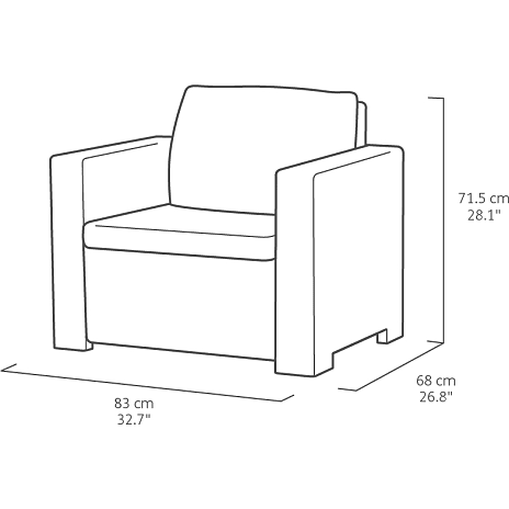 Keter California Loungestol - Mørkegrå - Billede 3