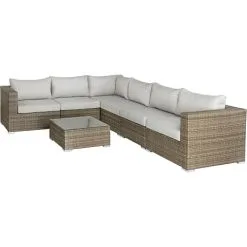 Andre Mærker Napoli Hjørnesofa Med Bord - Natur