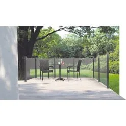 Nordic Glashegn Til Alu Stolper H: 100 X B: 100 Cm Klar Glas