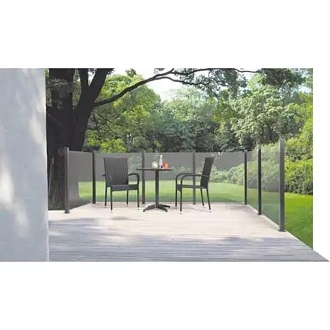 Nordic Glashegn Til Alu Stolper H: 100 X B: 100 Cm Klar Glas