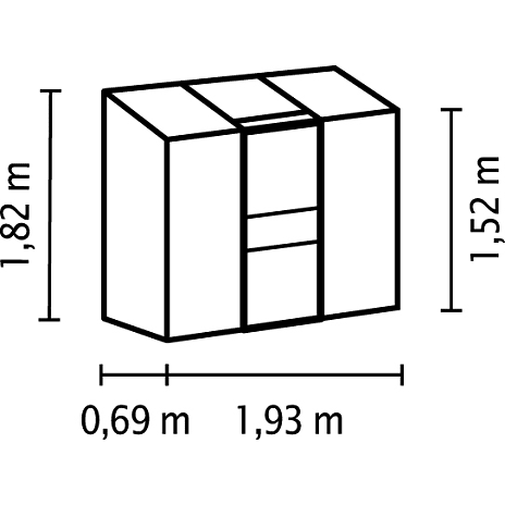 Vitavia Ida 1300 Vægdrivhus - Grøn - Billede 2