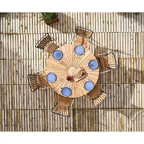 Kerteminde Teak Havestol, Antracit Stel - Billede 8