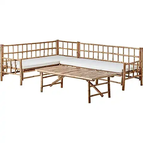 Andre Mærker Lizzano Bambus Hjørnesofa Med Bord