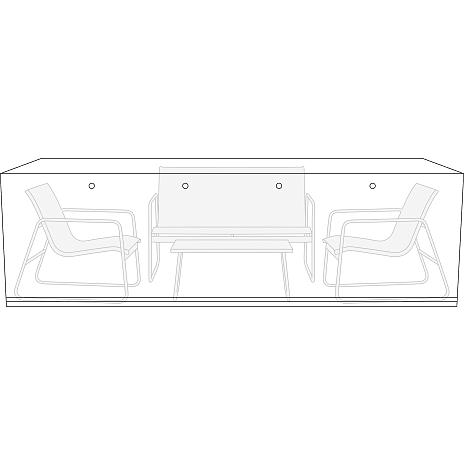 Andre Mærker Premium Stoke Overtræk Til Havemøbelsæt 220x130x85cm - Flint Grå