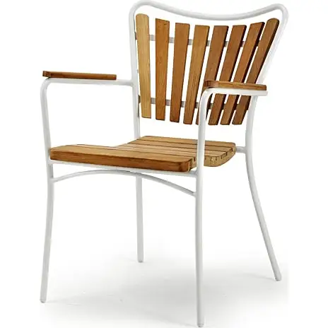 Andre Mærker Kerteminde Ø170 Havemøbelsæt Med 6 Stole - Teak/hvid - Billede 2