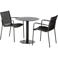 Andre Mærker Luso Bord Med 2 Mood Stole - Flint Grå