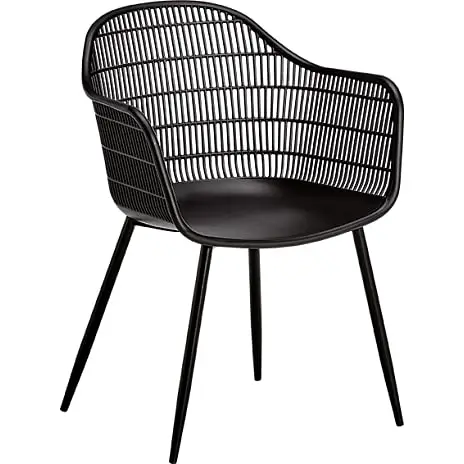 Andre Mærker Yuma Havemøbelsæt Med 6 Dawson Havestole - Sorte - Billede 3