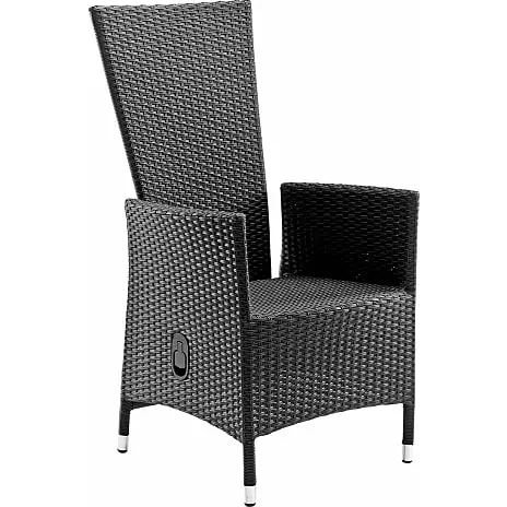 Andre Mærker Carlton Teak-look Havesæt Med 6 Wells Stole - Sort - Billede 3