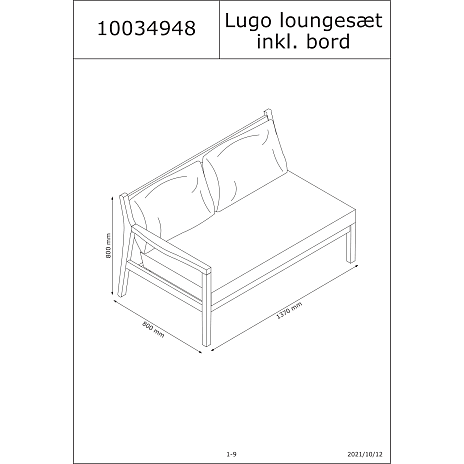 Andre Mærker Lugo Loungesæt Inkl. Bord - Billede 3