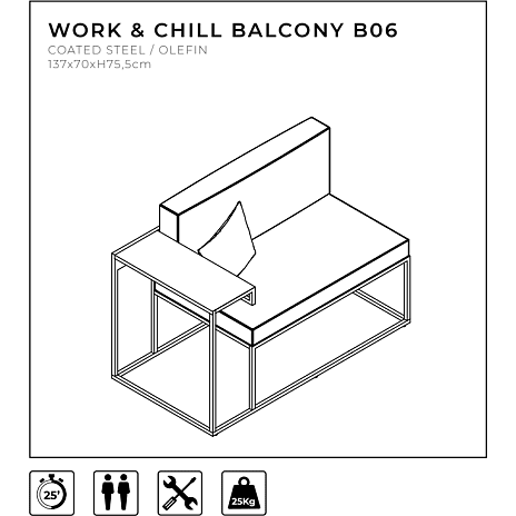 Andre Mærker Gentofte Balkonsæt - Billede 4