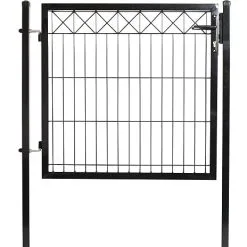 HORTUS Låge Panelhegn Med Dekorations "X" 100 Cm - Sort